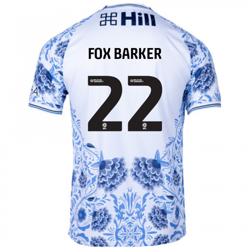 Børn Mistie Fox-Barker #22 Hvid Blå Udebane Spillertrøjer 2024/25 Trøje T-Shirt