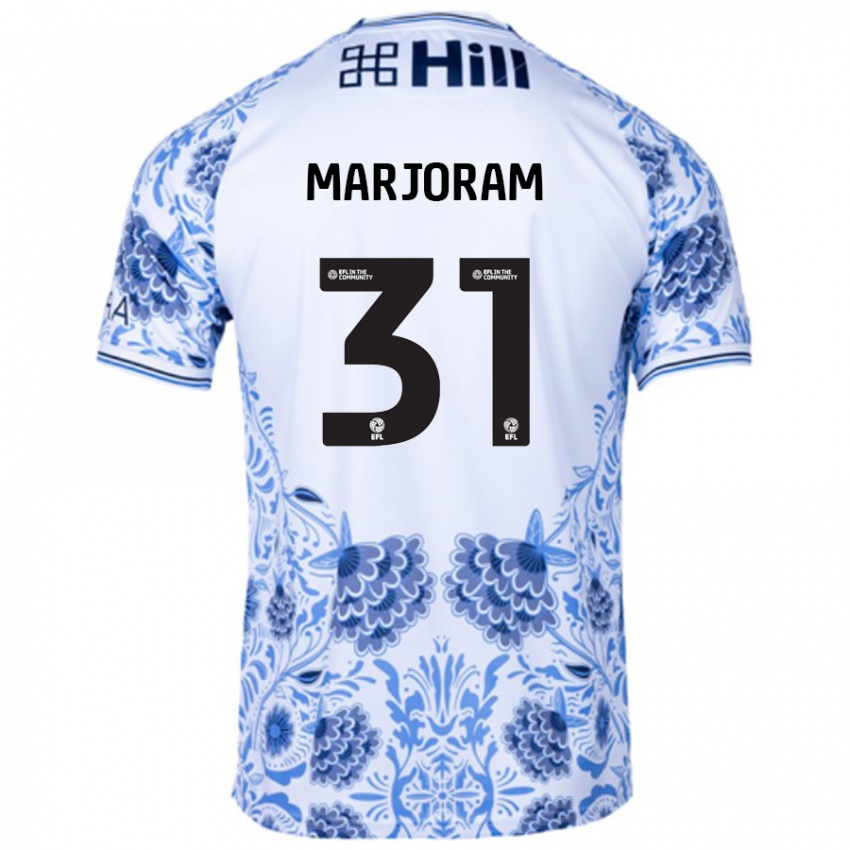 Børn Sophie Marjoram #31 Hvid Blå Udebane Spillertrøjer 2024/25 Trøje T-Shirt