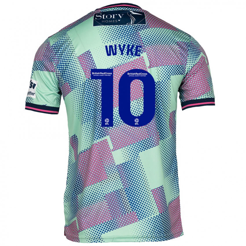 Børn Charlie Wyke #10 Grøn Udebane Spillertrøjer 2024/25 Trøje T-Shirt