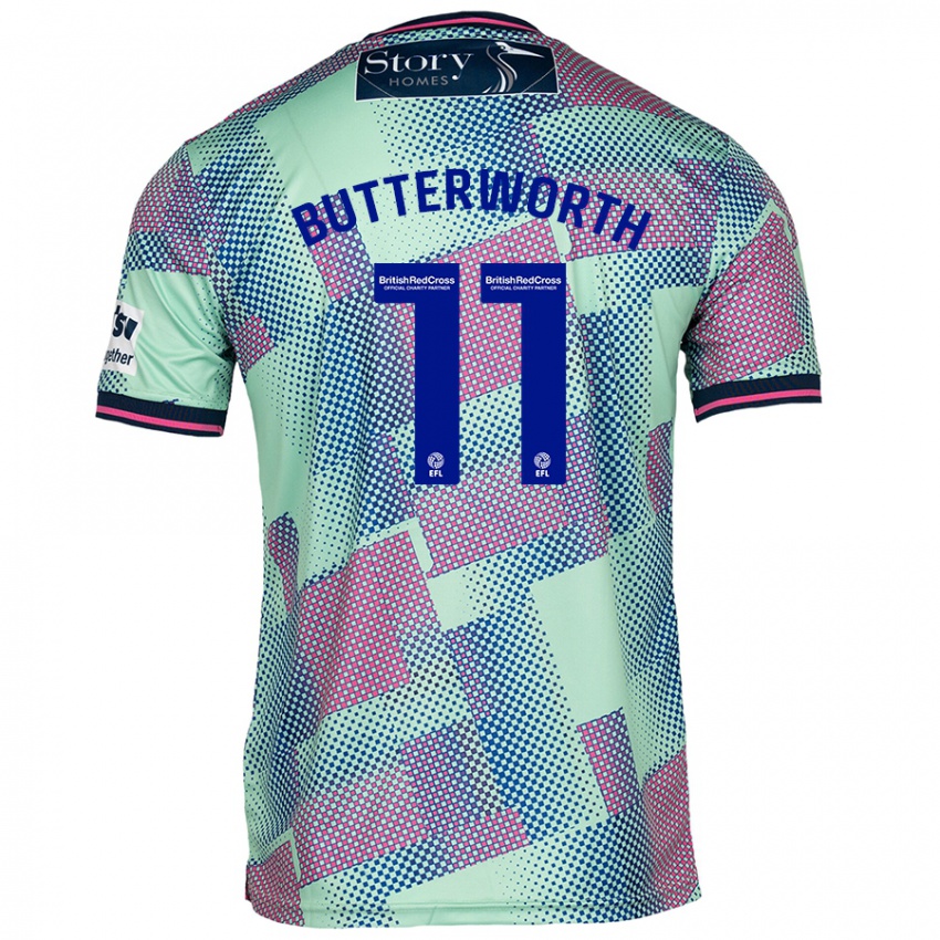 Børn Daniel Butterworth #11 Grøn Udebane Spillertrøjer 2024/25 Trøje T-Shirt