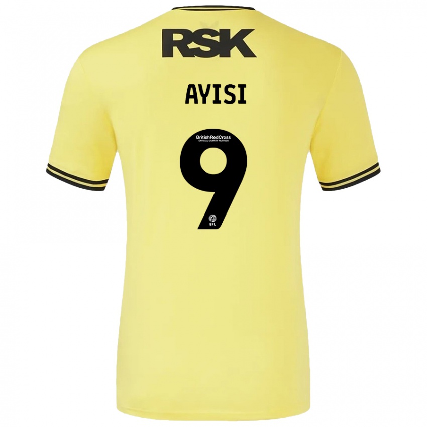 Børn Freda Ayisi #9 Gul Sort Udebane Spillertrøjer 2024/25 Trøje T-Shirt