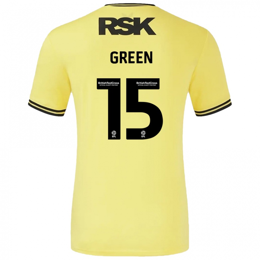 Børn Kayleigh Green #15 Gul Sort Udebane Spillertrøjer 2024/25 Trøje T-Shirt