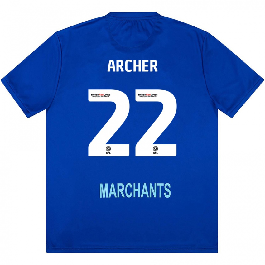 Børn Ethon Archer #22 Grøn Udebane Spillertrøjer 2024/25 Trøje T-Shirt