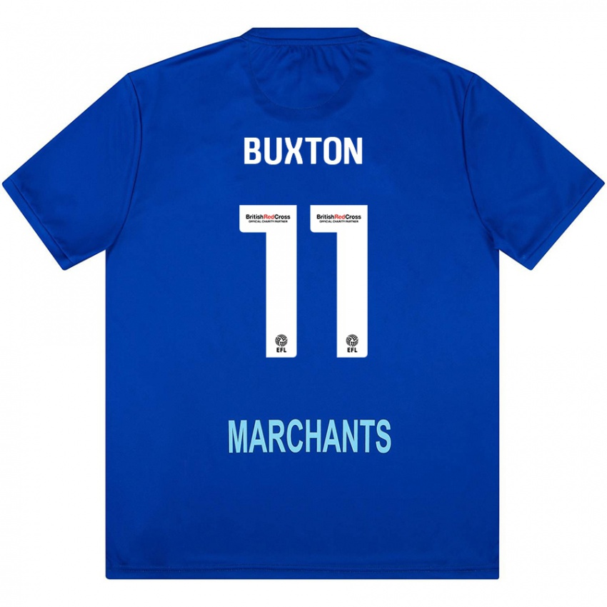 Børn Charlotte Buxton #11 Grøn Udebane Spillertrøjer 2024/25 Trøje T-Shirt