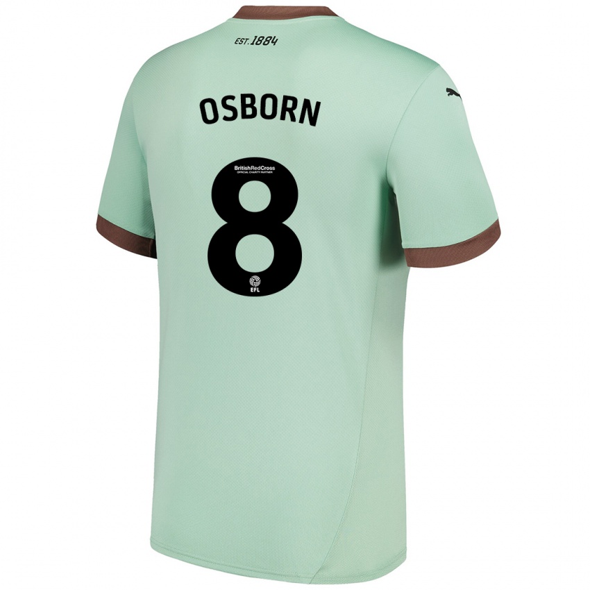 Børn Ben Osborn #8 Bleg Grøn Udebane Spillertrøjer 2024/25 Trøje T-Shirt