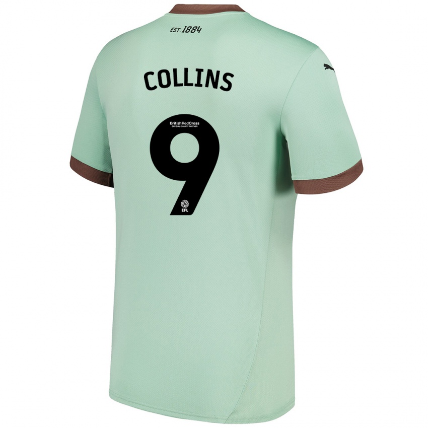 Børn James Collins #9 Bleg Grøn Udebane Spillertrøjer 2024/25 Trøje T-Shirt