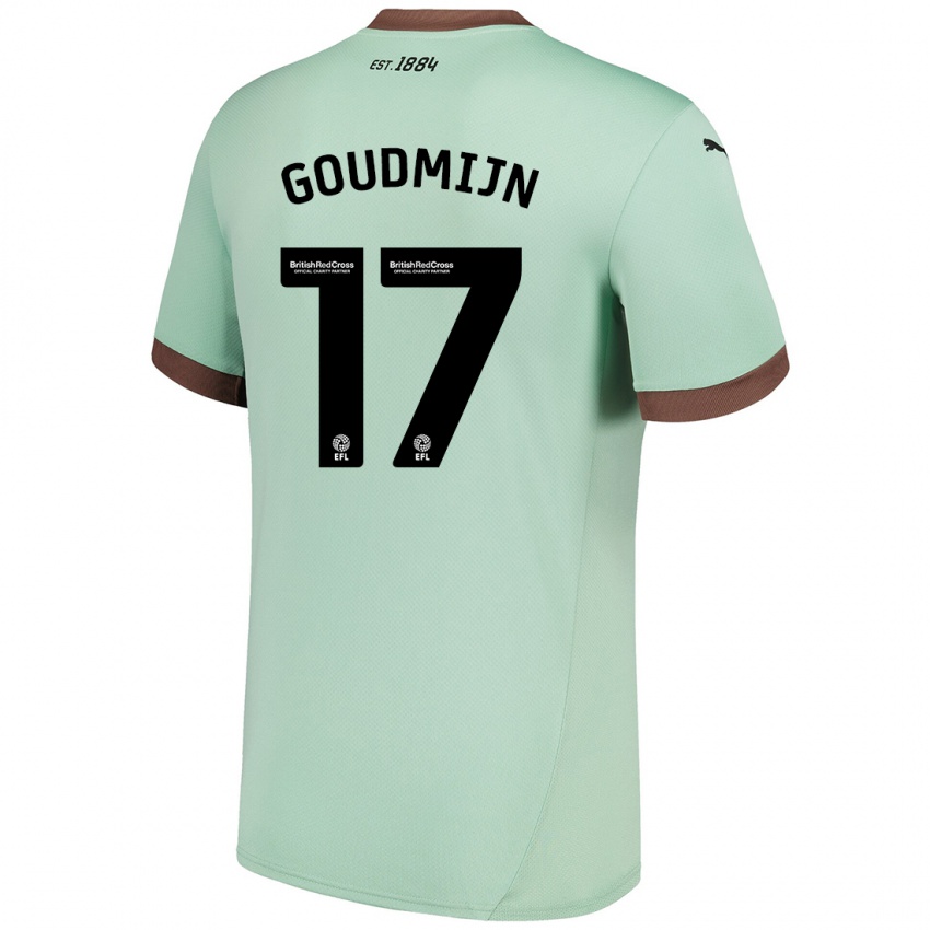 Børn Kenzo Goudmijn #17 Bleg Grøn Udebane Spillertrøjer 2024/25 Trøje T-Shirt