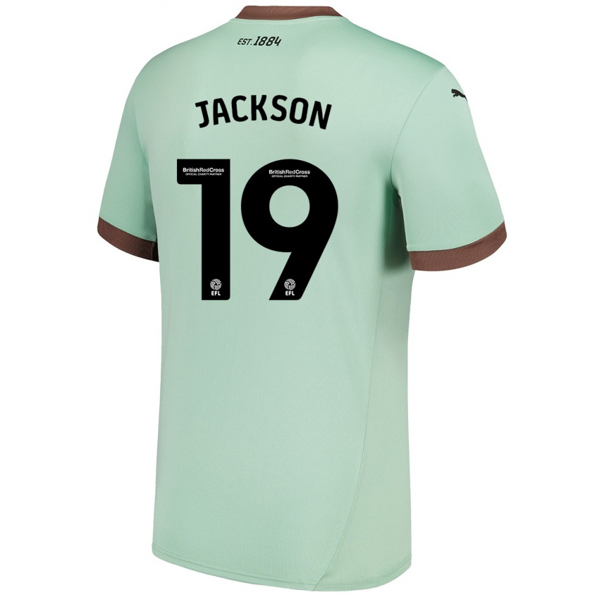 Børn Kayden Jackson #19 Bleg Grøn Udebane Spillertrøjer 2024/25 Trøje T-Shirt