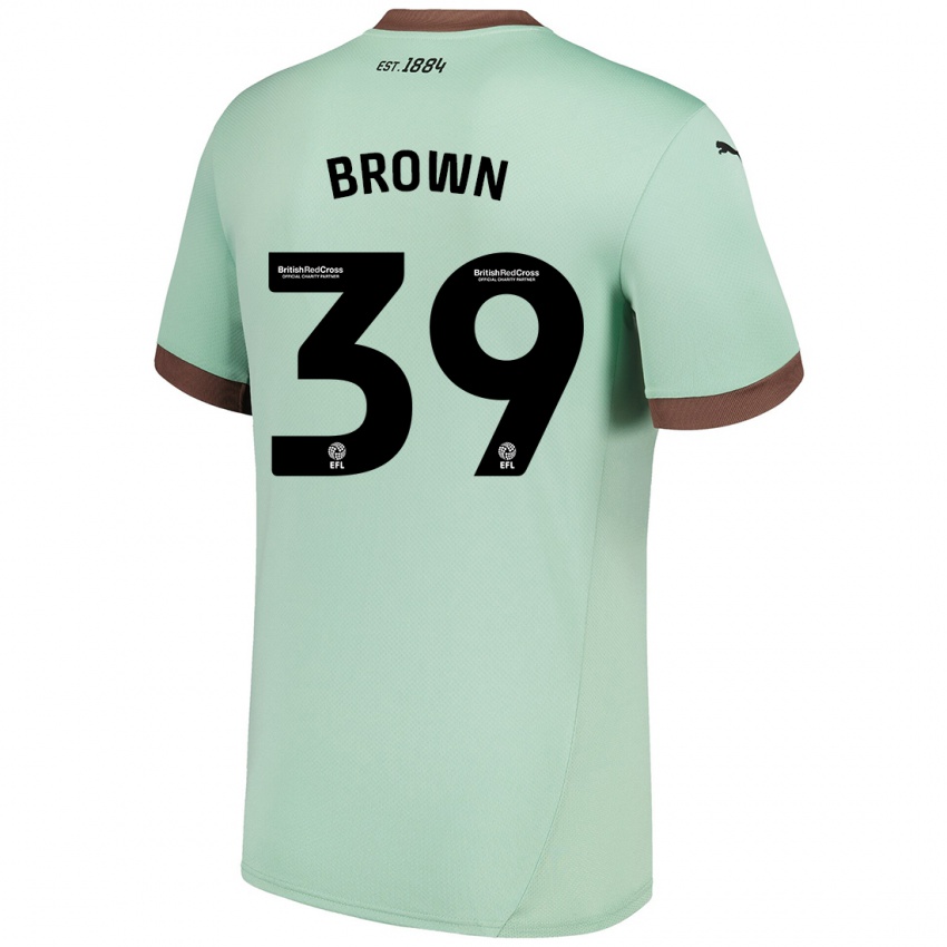 Børn Dajaune Brown #39 Bleg Grøn Udebane Spillertrøjer 2024/25 Trøje T-Shirt