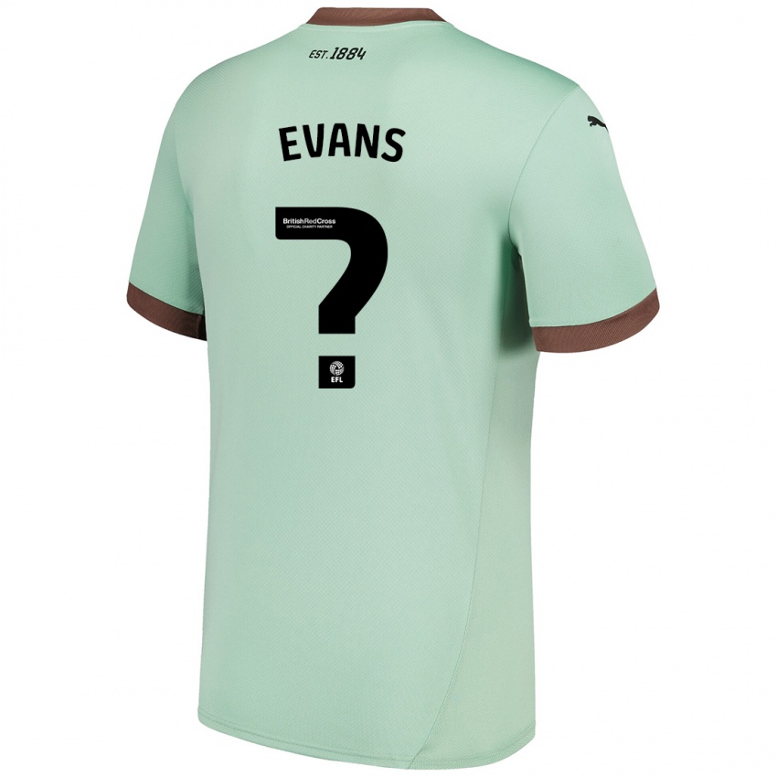 Børn Harry Evans #0 Bleg Grøn Udebane Spillertrøjer 2024/25 Trøje T-Shirt