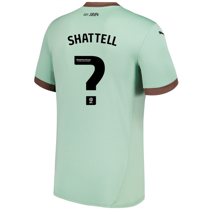 Børn Josh Shattell #0 Bleg Grøn Udebane Spillertrøjer 2024/25 Trøje T-Shirt