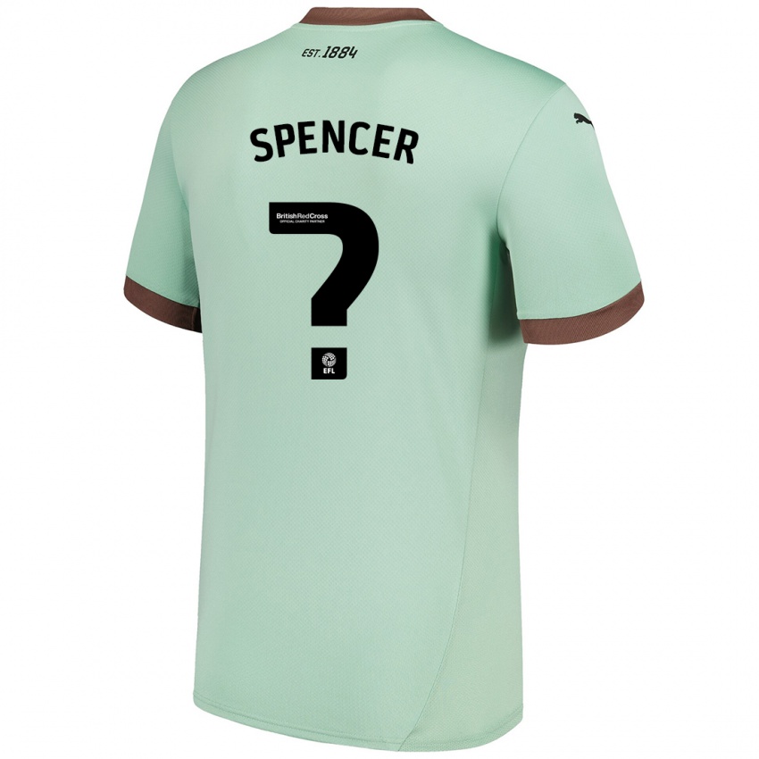 Børn Morten Spencer #0 Bleg Grøn Udebane Spillertrøjer 2024/25 Trøje T-Shirt