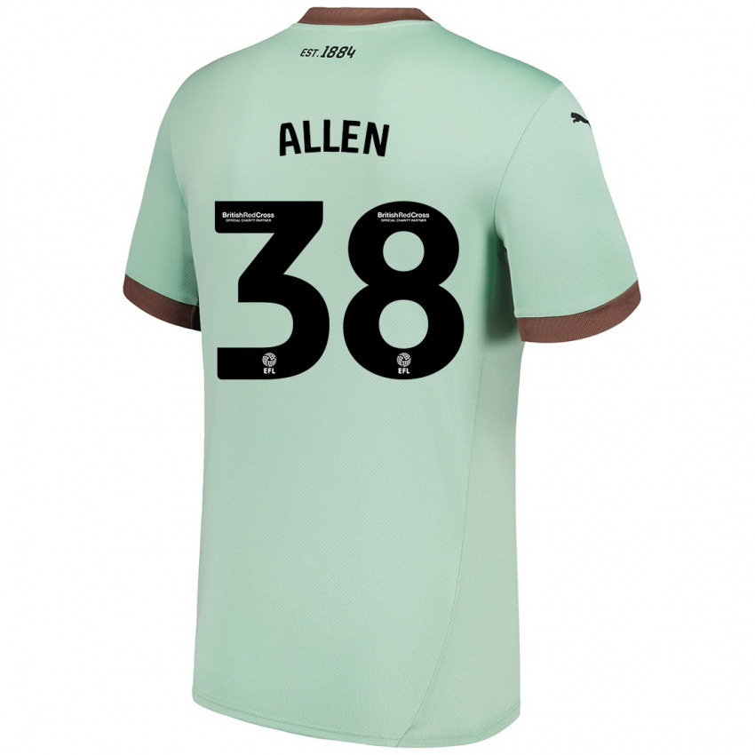 Børn Cruz Allen #38 Bleg Grøn Udebane Spillertrøjer 2024/25 Trøje T-Shirt