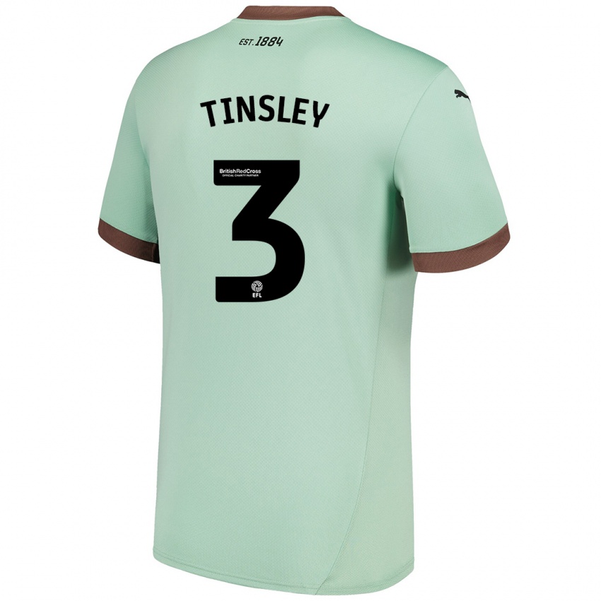 Børn Megan Tinsley #3 Bleg Grøn Udebane Spillertrøjer 2024/25 Trøje T-Shirt