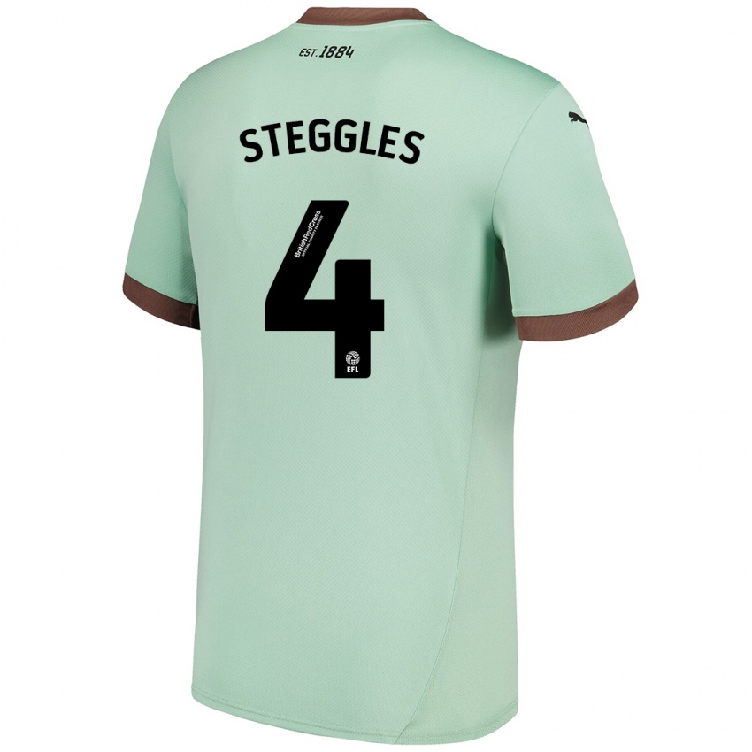 Børn Charlotte Steggles #4 Bleg Grøn Udebane Spillertrøjer 2024/25 Trøje T-Shirt