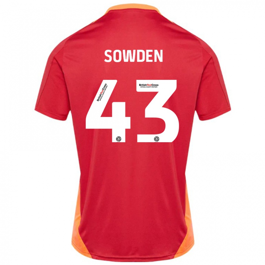 Børn Andrew Sowden #43 Blå Off White Udebane Spillertrøjer 2024/25 Trøje T-Shirt