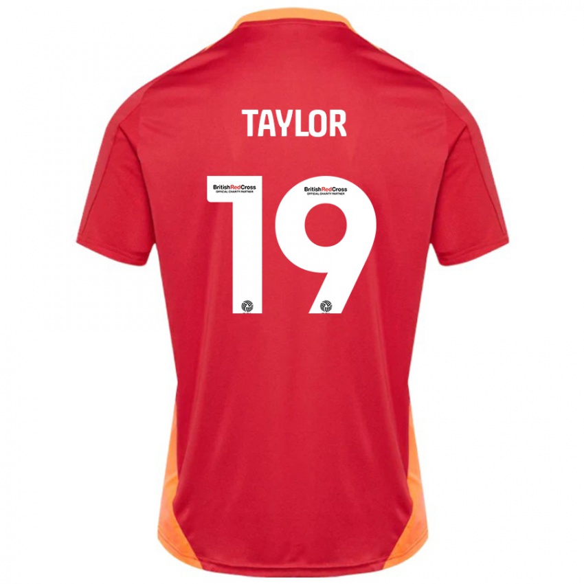 Børn Mollie Taylor #19 Blå Off White Udebane Spillertrøjer 2024/25 Trøje T-Shirt