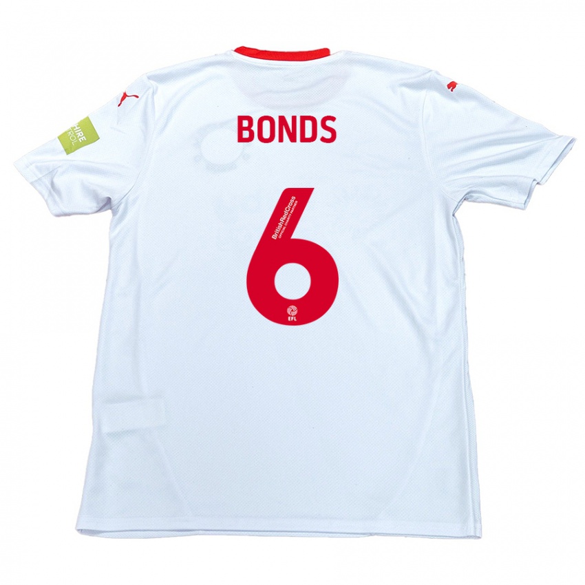 Børn Elliot Bonds #6 Hvid Udebane Spillertrøjer 2024/25 Trøje T-Shirt