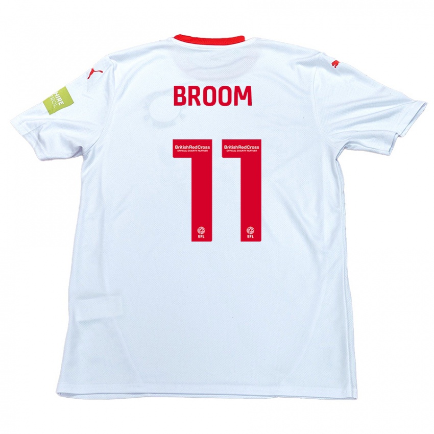 Børn Ryan Broom #11 Hvid Udebane Spillertrøjer 2024/25 Trøje T-Shirt