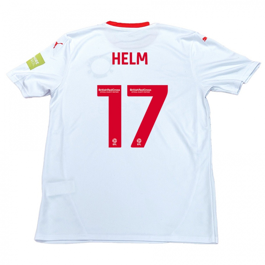 Børn Mark Helm #17 Hvid Udebane Spillertrøjer 2024/25 Trøje T-Shirt