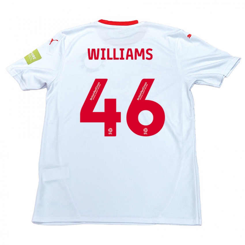 Børn Theo Williams #46 Hvid Udebane Spillertrøjer 2024/25 Trøje T-Shirt