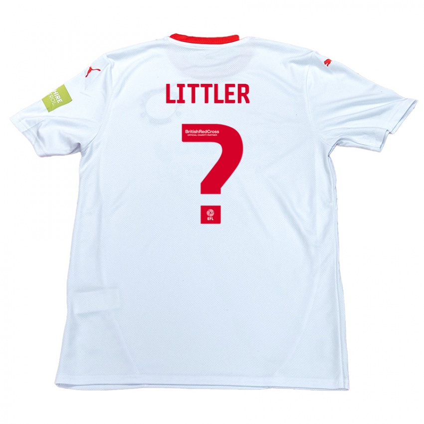 Børn Zack Littler #0 Hvid Udebane Spillertrøjer 2024/25 Trøje T-Shirt