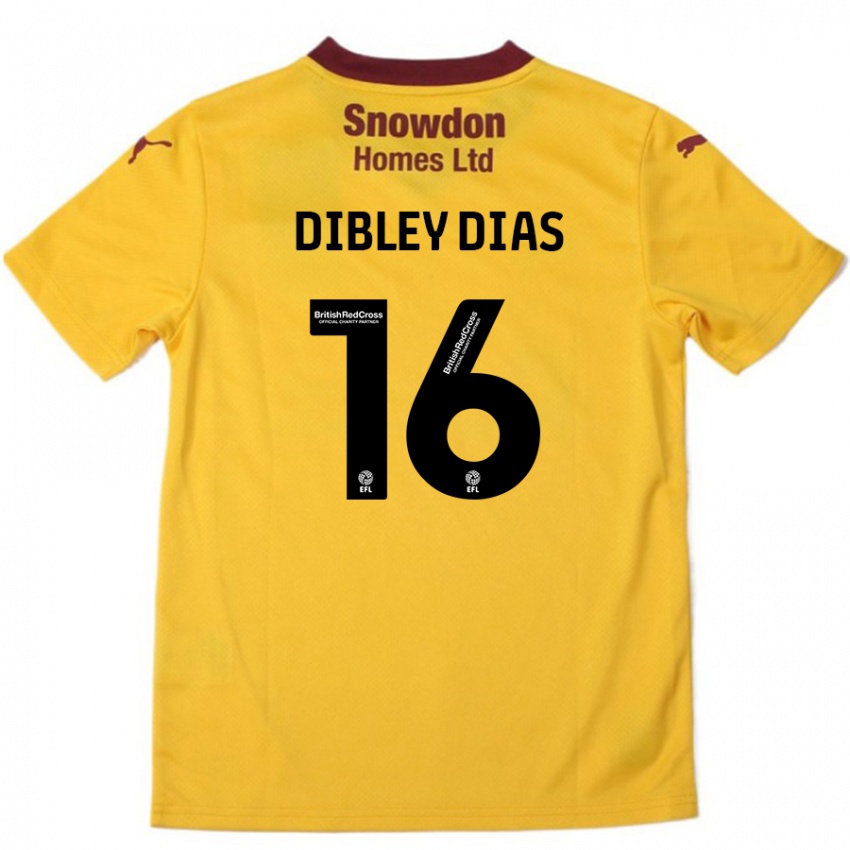 Børn Matt Dibley-Dias #16 Orange Bourgogne Udebane Spillertrøjer 2024/25 Trøje T-Shirt