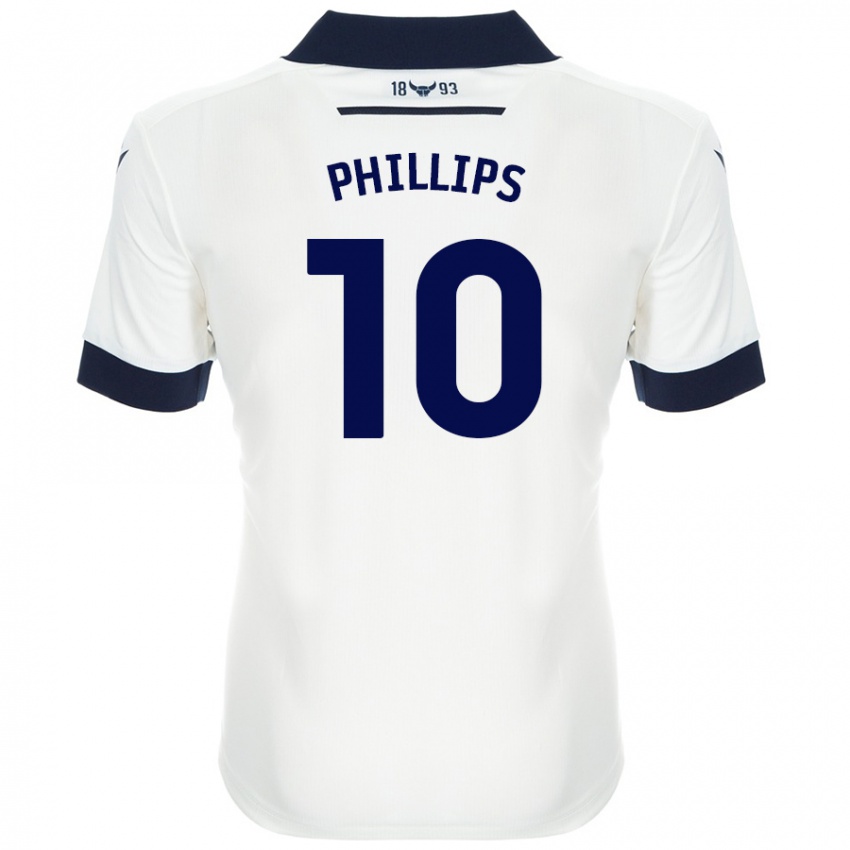 Børn Matt Phillips #10 Hvid Marineblå Udebane Spillertrøjer 2024/25 Trøje T-Shirt