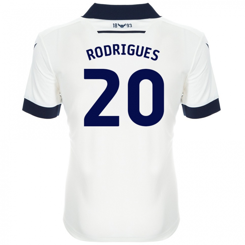 Børn Rúben Rodrigues #20 Hvid Marineblå Udebane Spillertrøjer 2024/25 Trøje T-Shirt