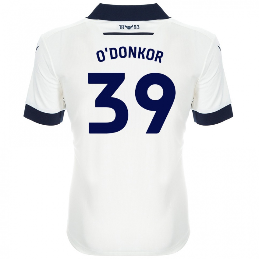 Børn Gatlin O'donkor #39 Hvid Marineblå Udebane Spillertrøjer 2024/25 Trøje T-Shirt