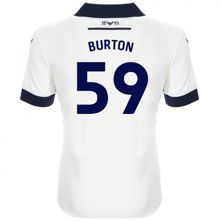 Børn Kasway Burton #59 Hvid Marineblå Udebane Spillertrøjer 2024/25 Trøje T-Shirt