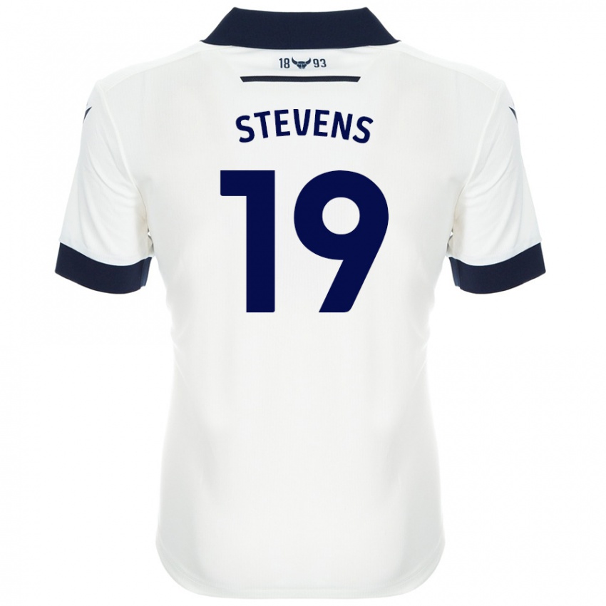 Børn Lily Stevens #19 Hvid Marineblå Udebane Spillertrøjer 2024/25 Trøje T-Shirt