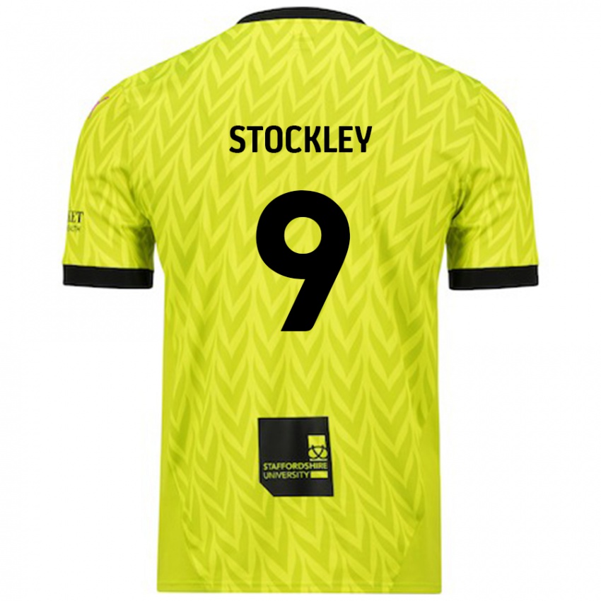 Børn Jayden Stockley #9 Fluorescerende Grøn Udebane Spillertrøjer 2024/25 Trøje T-Shirt