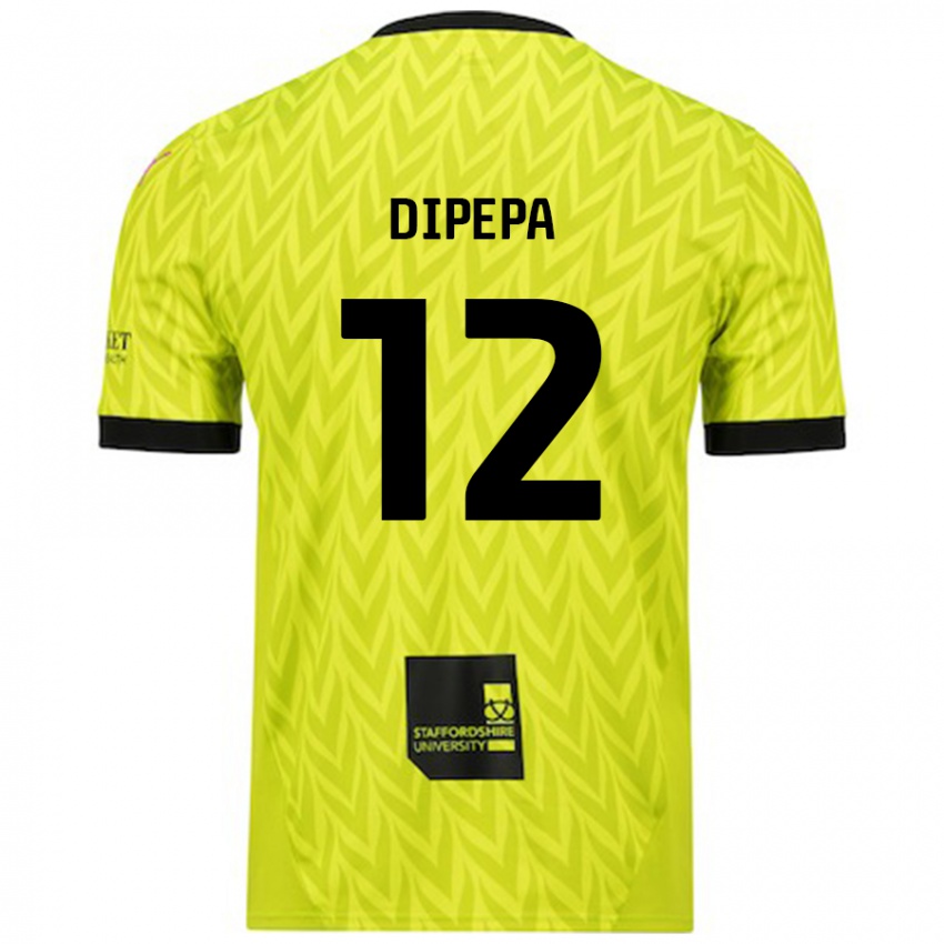 Børn Baylee Dipepa #12 Fluorescerende Grøn Udebane Spillertrøjer 2024/25 Trøje T-Shirt