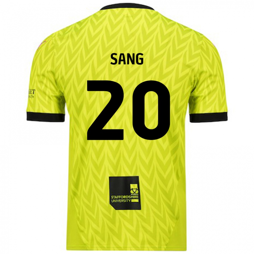 Børn Tom Sang #20 Fluorescerende Grøn Udebane Spillertrøjer 2024/25 Trøje T-Shirt