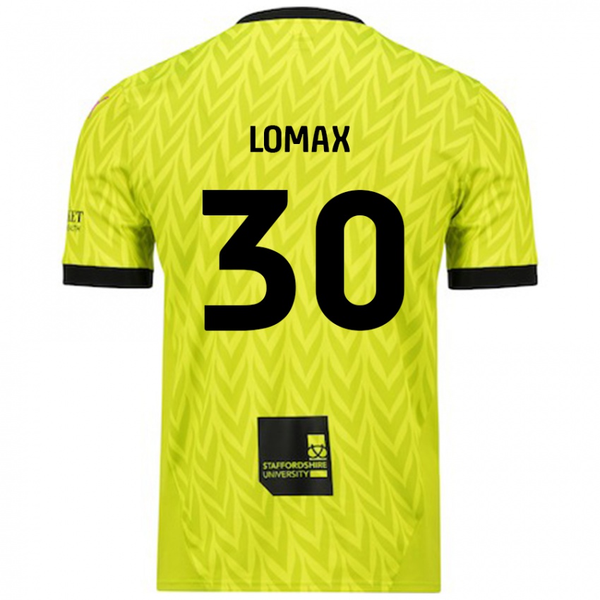 Børn Ben Lomax #30 Fluorescerende Grøn Udebane Spillertrøjer 2024/25 Trøje T-Shirt