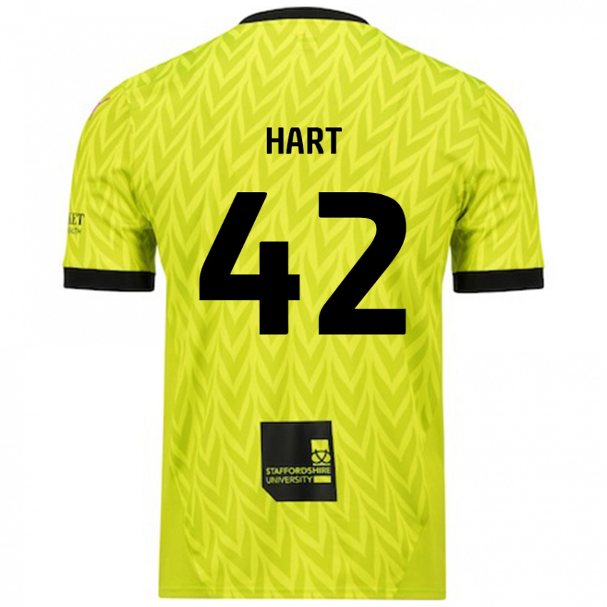 Børn Sam Hart #42 Fluorescerende Grøn Udebane Spillertrøjer 2024/25 Trøje T-Shirt