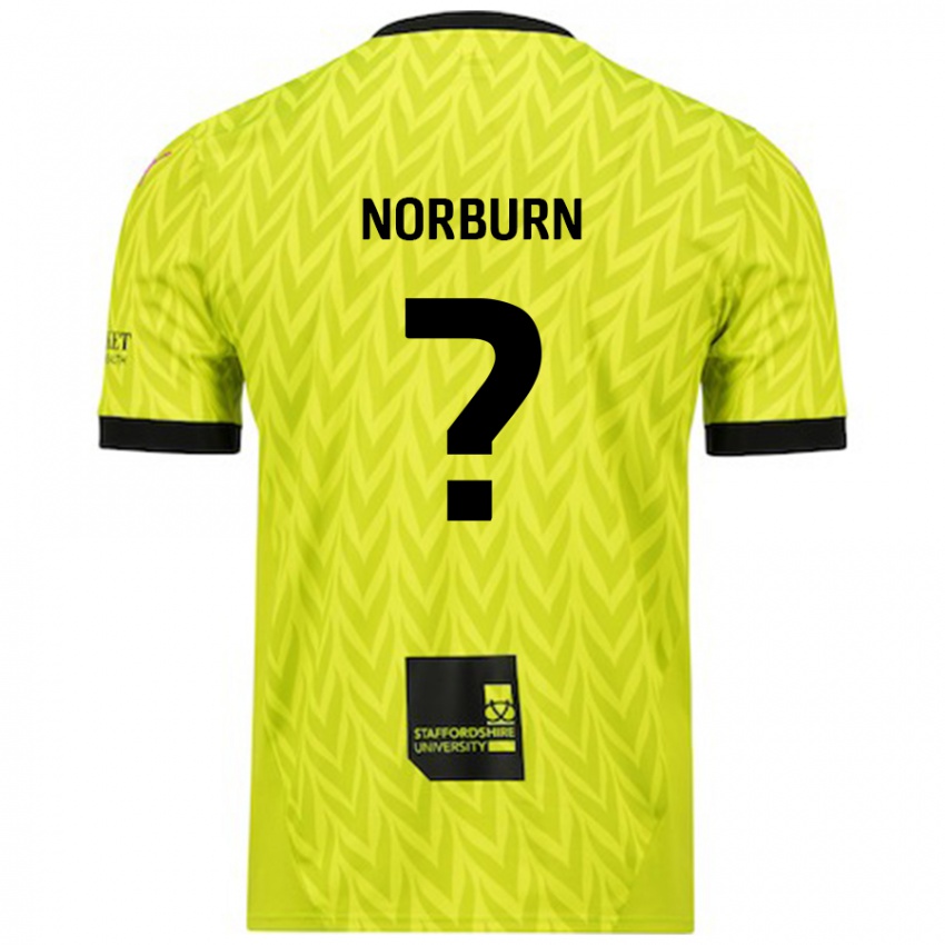 Børn Dylan Norburn #0 Fluorescerende Grøn Udebane Spillertrøjer 2024/25 Trøje T-Shirt