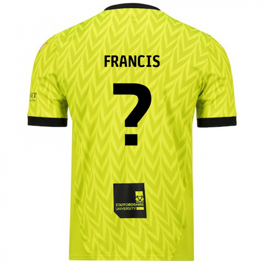 Børn Louis Francis #0 Fluorescerende Grøn Udebane Spillertrøjer 2024/25 Trøje T-Shirt