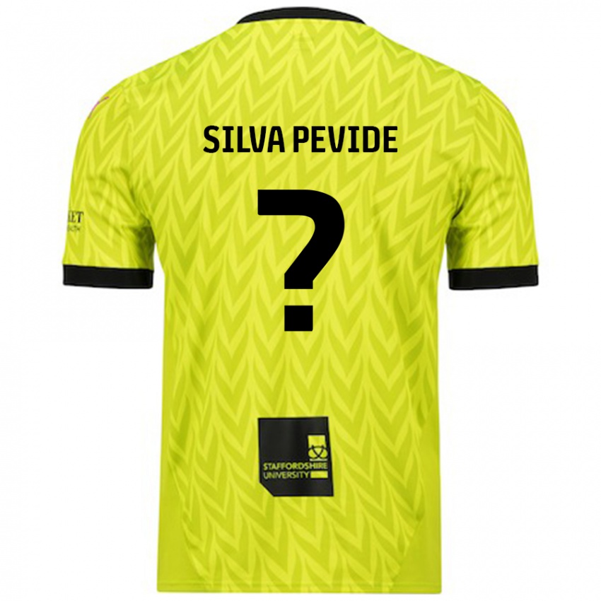 Børn Joao Silva Pevide #0 Fluorescerende Grøn Udebane Spillertrøjer 2024/25 Trøje T-Shirt