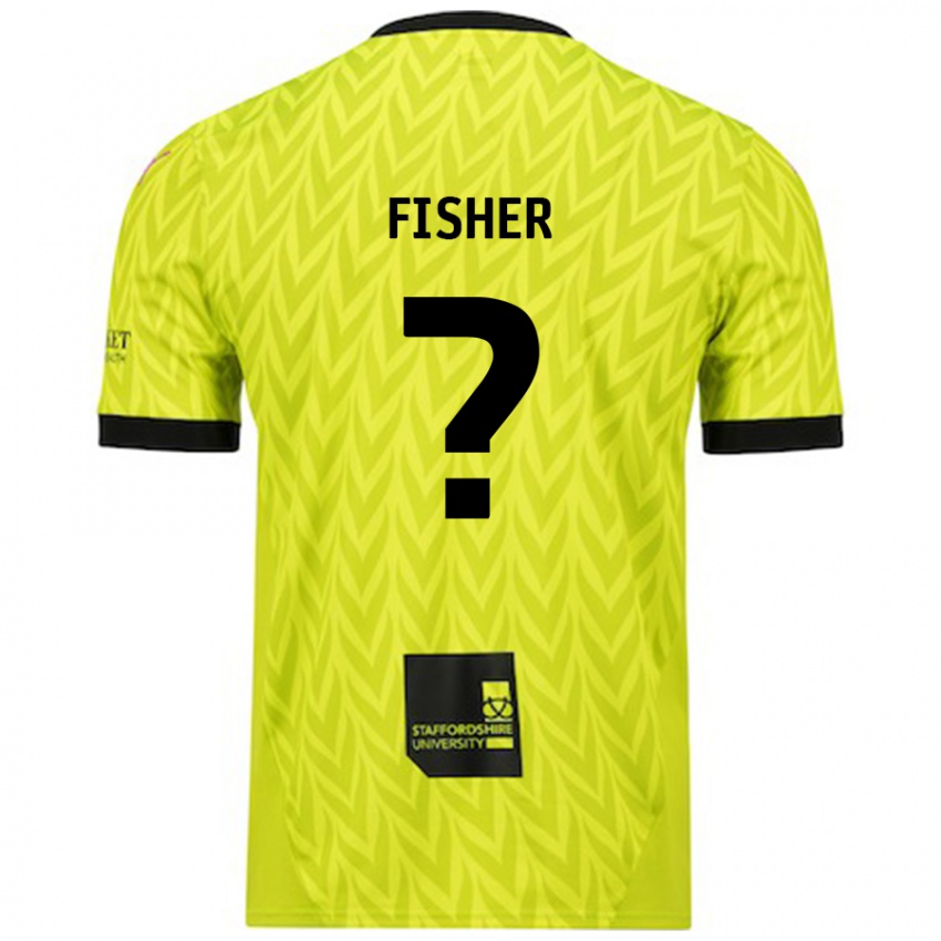 Børn Elijah Fisher #0 Fluorescerende Grøn Udebane Spillertrøjer 2024/25 Trøje T-Shirt