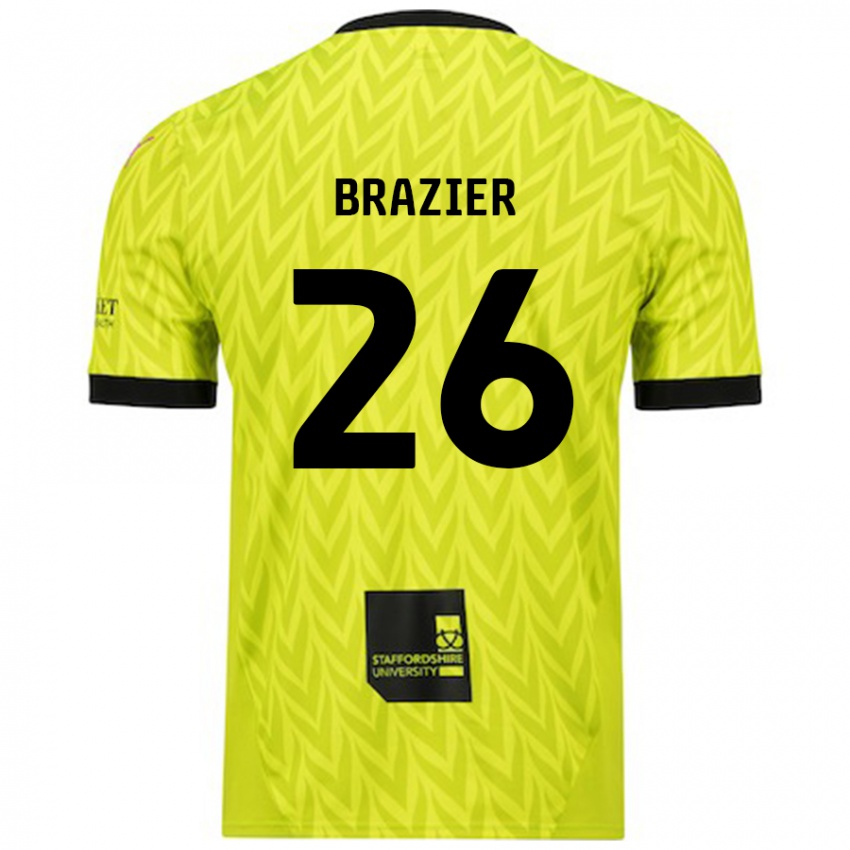 Børn Liam Brazier #26 Fluorescerende Grøn Udebane Spillertrøjer 2024/25 Trøje T-Shirt