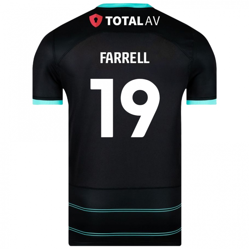 Børn Jacob Farrell #19 Sort Udebane Spillertrøjer 2024/25 Trøje T-Shirt