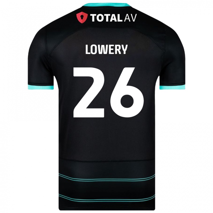 Børn Tom Lowery #26 Sort Udebane Spillertrøjer 2024/25 Trøje T-Shirt