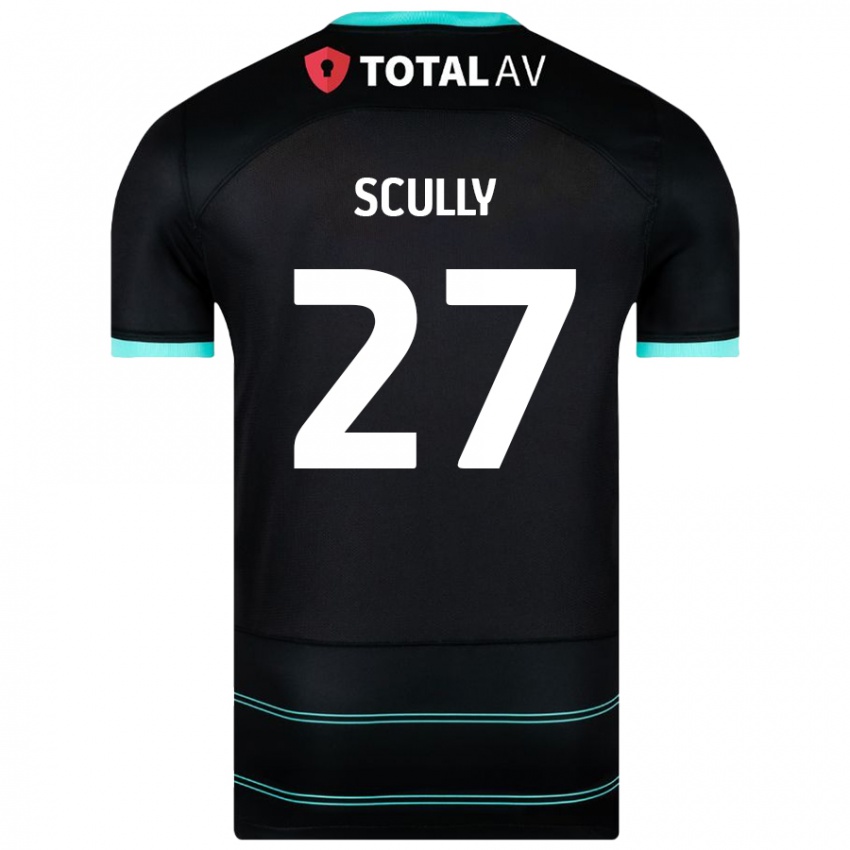 Børn Anthony Scully #27 Sort Udebane Spillertrøjer 2024/25 Trøje T-Shirt