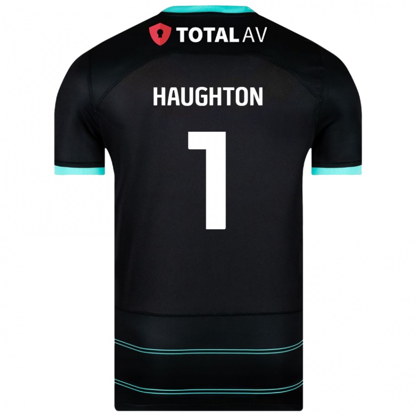 Børn Hannah Haughton #1 Sort Udebane Spillertrøjer 2024/25 Trøje T-Shirt