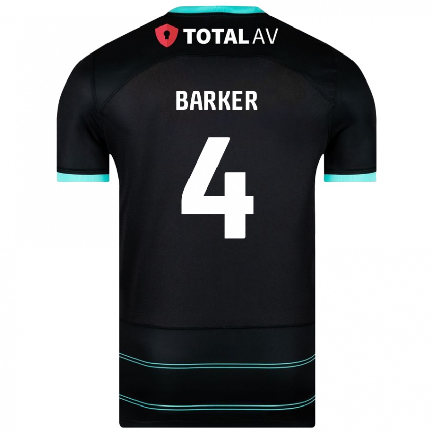 Børn Sophie Barker #4 Sort Udebane Spillertrøjer 2024/25 Trøje T-Shirt