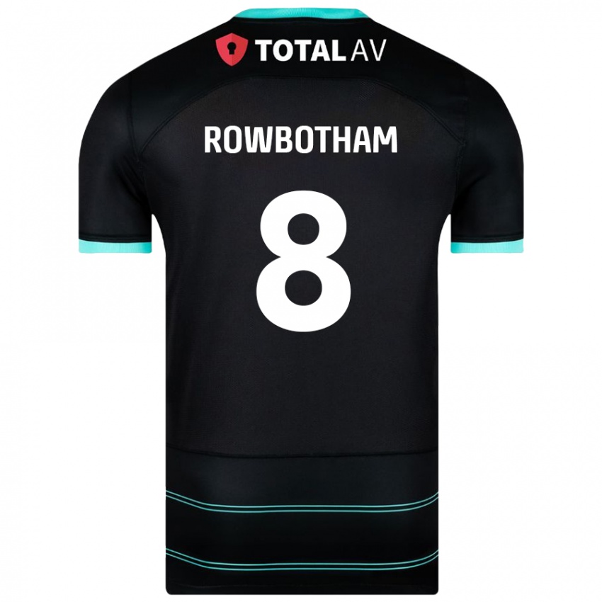 Børn Ava Rowbotham #8 Sort Udebane Spillertrøjer 2024/25 Trøje T-Shirt