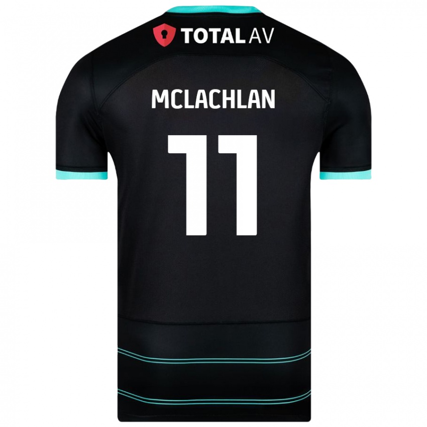 Børn Daisy Mclachlan #11 Sort Udebane Spillertrøjer 2024/25 Trøje T-Shirt