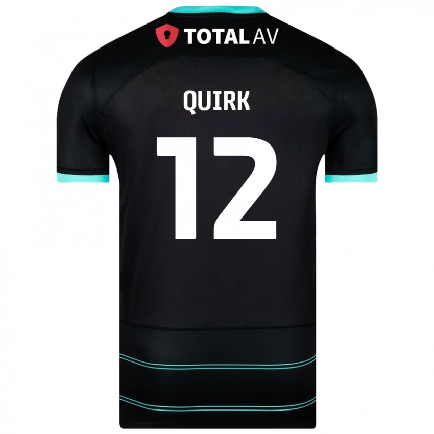 Børn Sophie Quirk #12 Sort Udebane Spillertrøjer 2024/25 Trøje T-Shirt